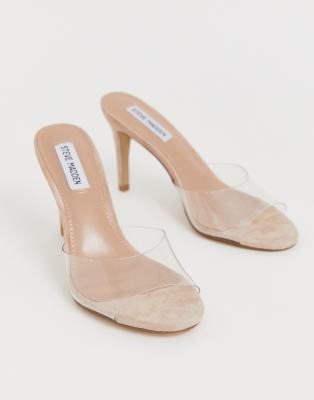 steve madden erin clear stiletto sandals