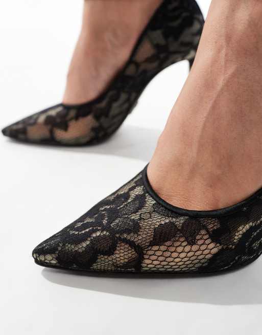 Lace court heels best sale