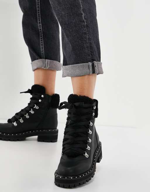 Steve madden 2025 black studded boots