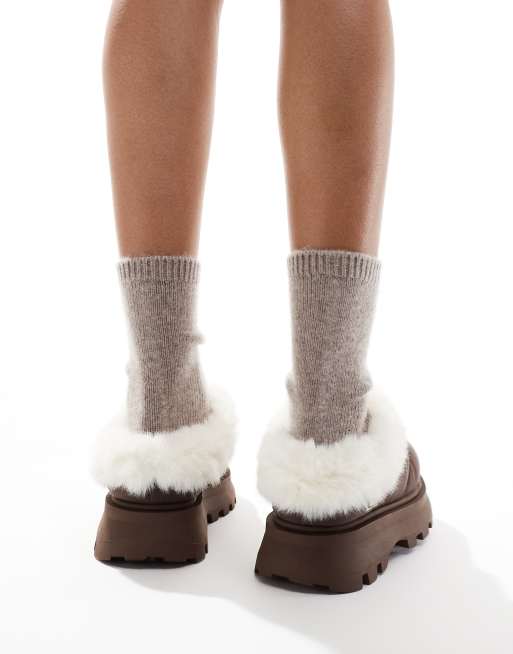 Steve madden fuzzy faux fur slipper sales
