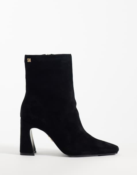Steve Madden - Flares - Botines negros de tacón alto de ante - view 1
