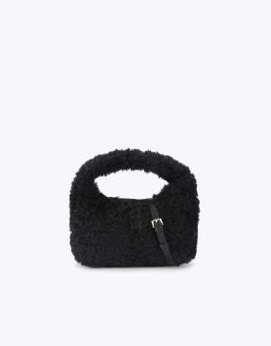 Steve Madden Fluffy bag black cross body in black