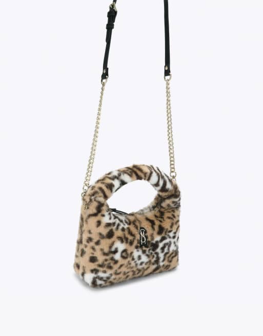 Steve Madden Fluffy bag brown animal print cross body in brown other, 2 of 4