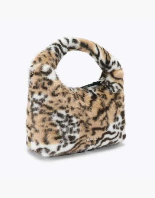 Steve Madden Fluffy bag brown animal print cross body in brown other, 3 of 4