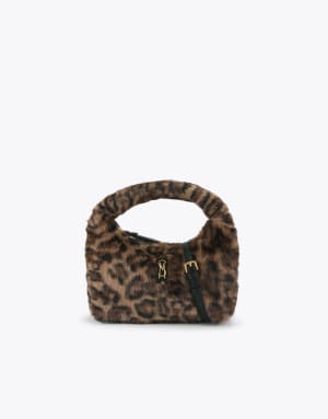 Steve Madden Fluffy bag leopard print cross body in brown