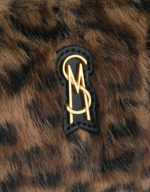 Steve Madden Fluffy bag leopard print cross body in brown, 4 of 4