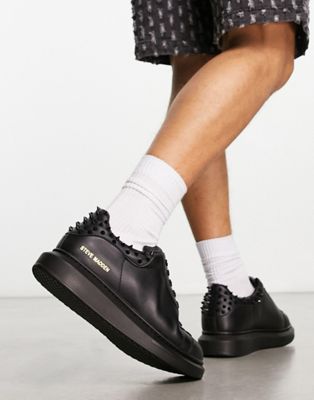 Steve Madden Frosting trainers with studs in black