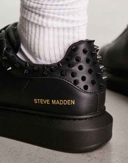 Steve Madden Frosting trainers with studs in black