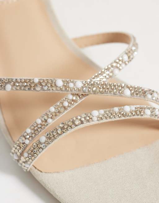 Steve Madden Gabby-P embellished block heeled sandal in pearl multi, 2 of 4
