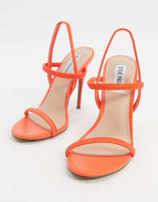 orange steve madden heels