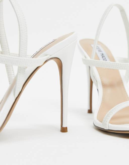 Steve Madden Gabriell strappy heeled sandals in white