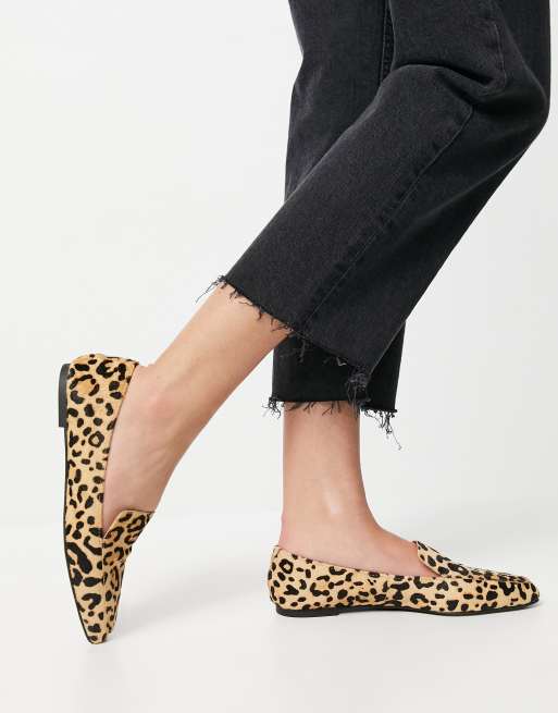 Steve Madden Gemmy flat slip on shoe in leopard pony | ASOS