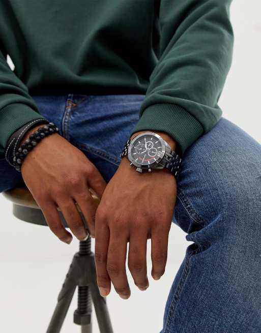 Steve Madden Geschenkset met horloge en armband voor heren