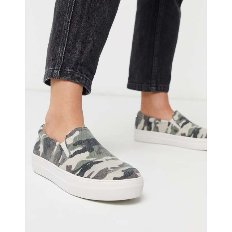 Steve Madden Gills slip on sneaker in camo print ASOS