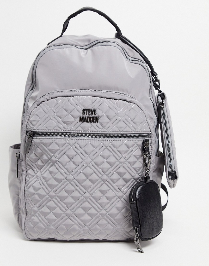 Steve Madden gowdy backpack with mini pouches in grey