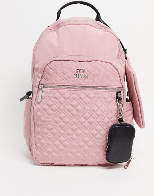 Steve Madden gowdy backpack with mini pouches in pink