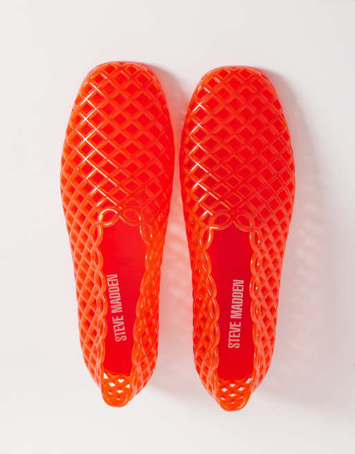 Steve Madden - Grove - Røde slip-on-sko i gele med udsmykning, 3 af 4