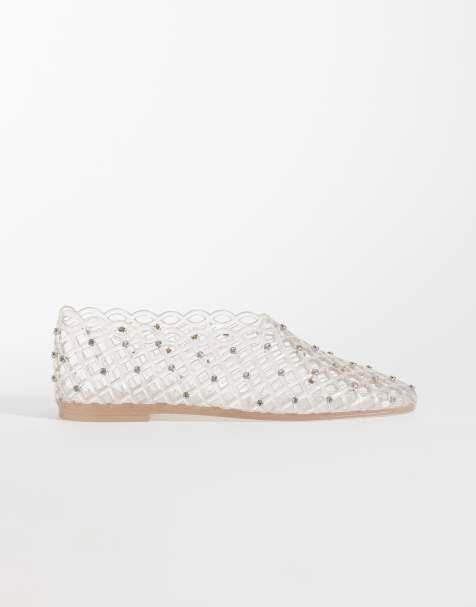 Steve Madden - Grove - Sandales en plastique à enfiler ornementées - Transparent - view 1