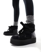 ASOS DESIGN Appollo padded snow boots in black | ASOS