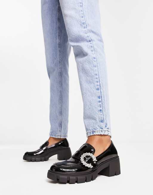 Steve Madden - Hailey - Chaussures vernies à boucle fantaisie - Noir, 3 de 4