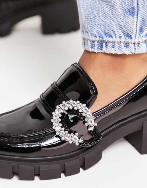Steve Madden - Hailey - Chaussures vernies à boucle fantaisie - Noir, 4 de 4
