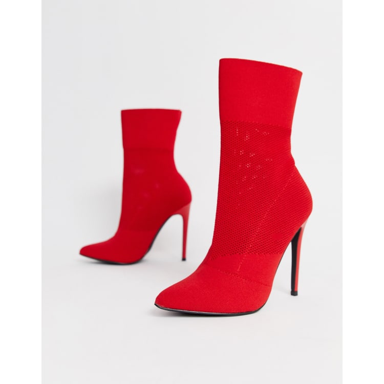 Steve madden 2025 red sock booties