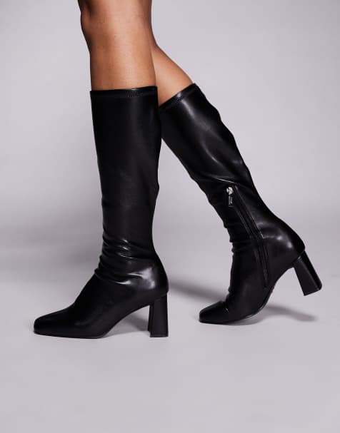 Steve Madden Holly knee high boots in black - view 1