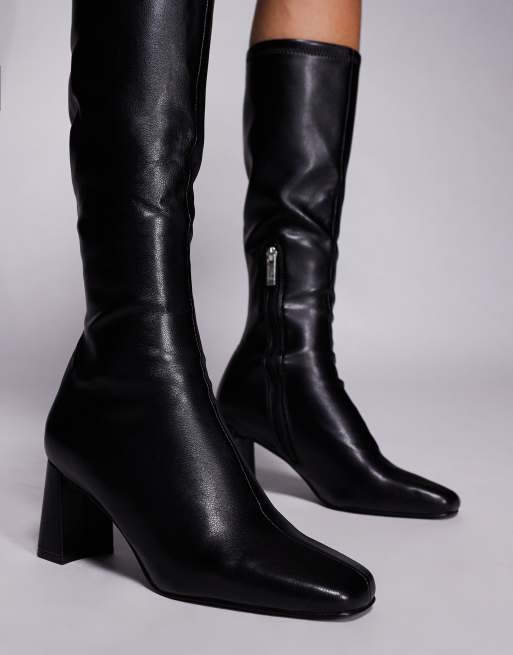 Steve Madden Holly knee high boots in black ASOS
