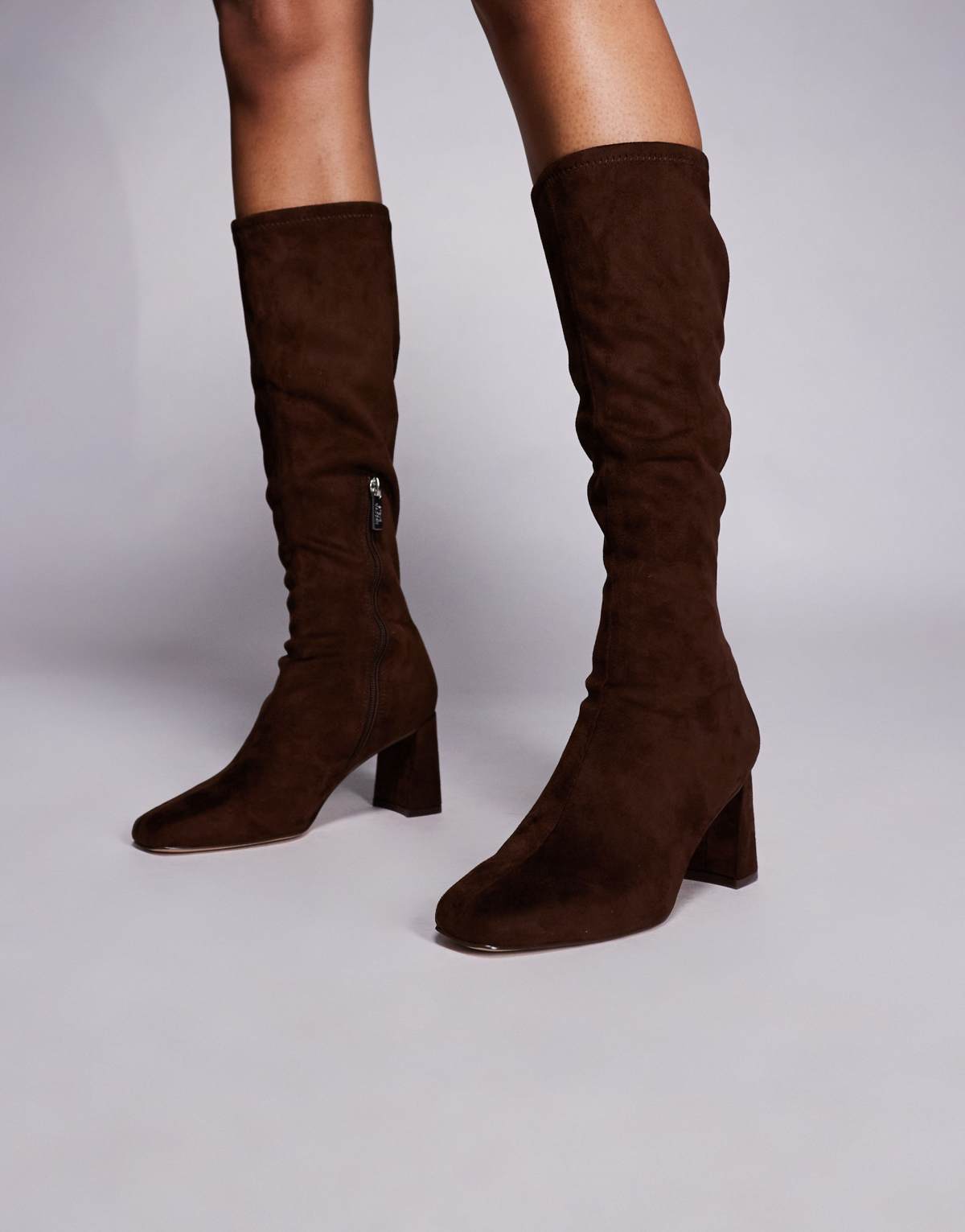 Steve Madden Holly knee high boots in suede brown