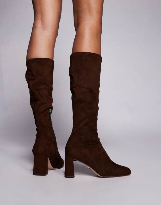 Steve Madden – Holly – Kniehohe Stiefel aus Wildleder in Braun, 3 von 4
