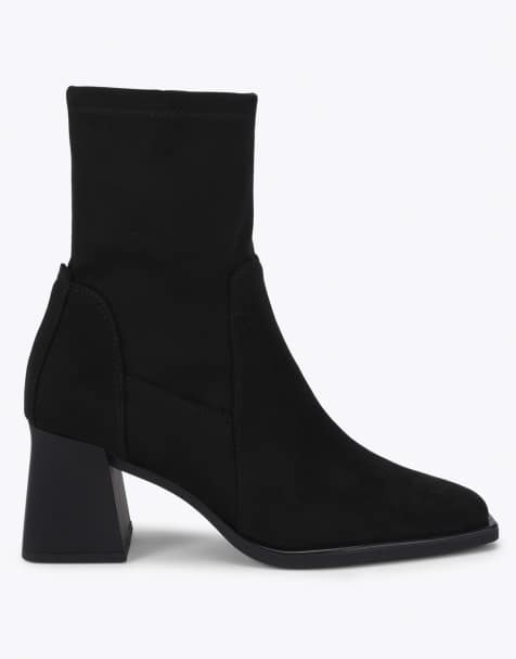 Steve Madden Hover black suedette  high ankle boots in black - view 1