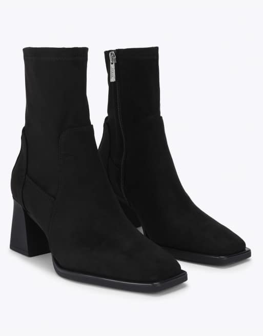 Steve Madden Hover black suedette  high ankle boots in black, 2 of 4