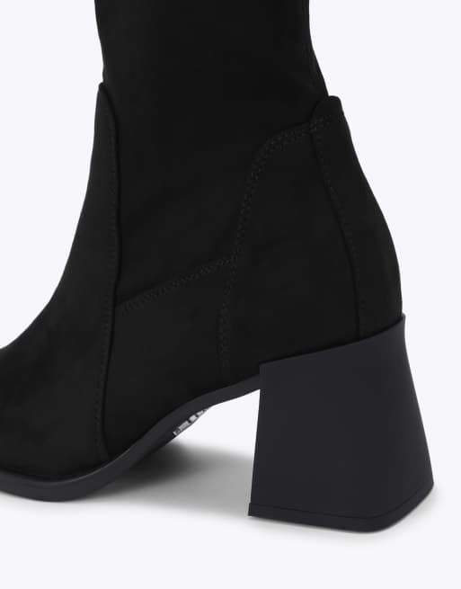 Steve Madden Hover black suedette  high ankle boots in black, 4 of 4