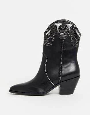 steve madden black cowboy boots