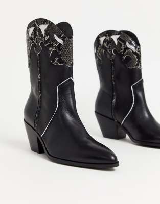 steve madden black cowboy boots
