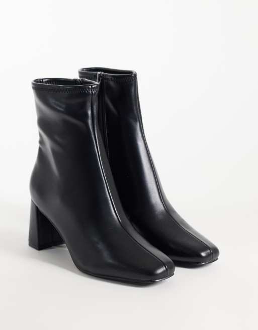 Steve Madden Hurst bottines mi-hautes à talon carré en cuir noir, 2 de 4