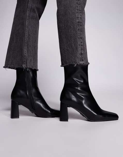 Steve Madden Hurst round toe ankle boots in black - view 1