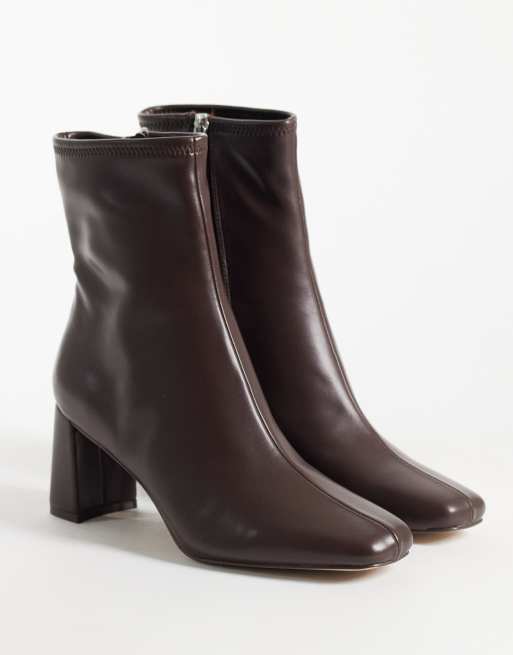 Steve Madden Hurst Stiefeletten mit Blockabsatz in Ground Coffee-Leder, 2 von 4