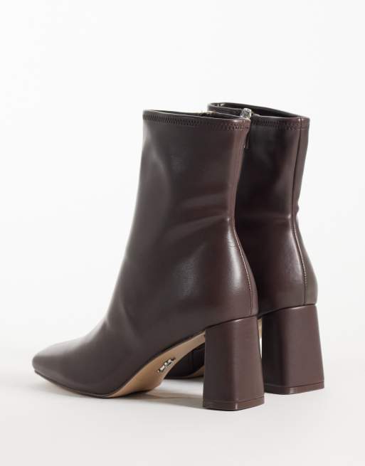 Steve Madden Hurst Stiefeletten mit Blockabsatz in Ground Coffee-Leder, 4 von 4
