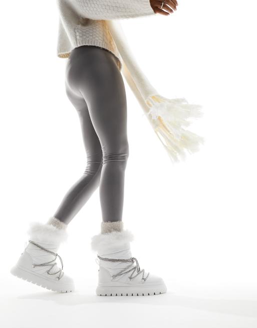 Steve Madden – Ice-Storm – Białe śniegowce ze zdobionymi sznurówkami, 2 z 4