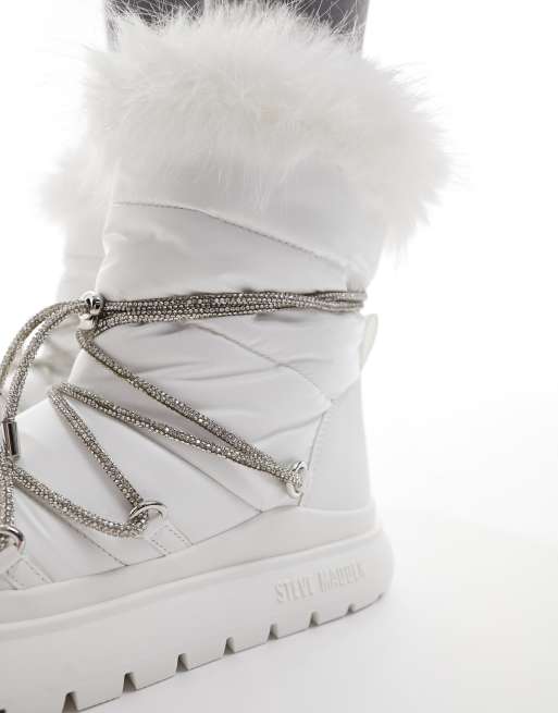 Steve Madden – Ice-Storm – Białe śniegowce ze zdobionymi sznurówkami, 4 z 4