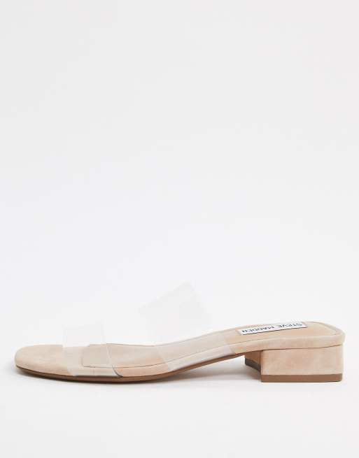 Steve Madden Jaron flat sandals in clear ASOS