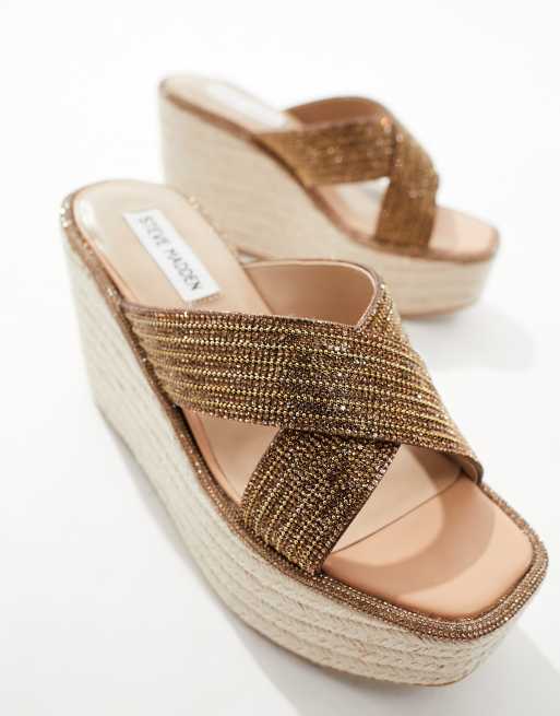 Steve Madden - Jelisa-R - Bronzefarvede espadrillesandaler med udsmykkede remme, 2 af 4