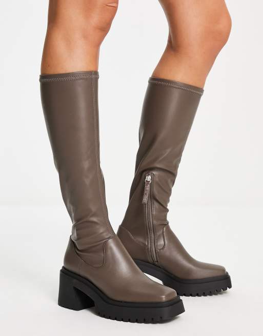 Steve madden over outlet the knee boots taupe