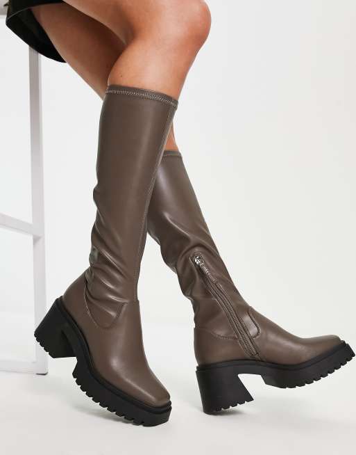 Steve madden over the knee sale boots taupe