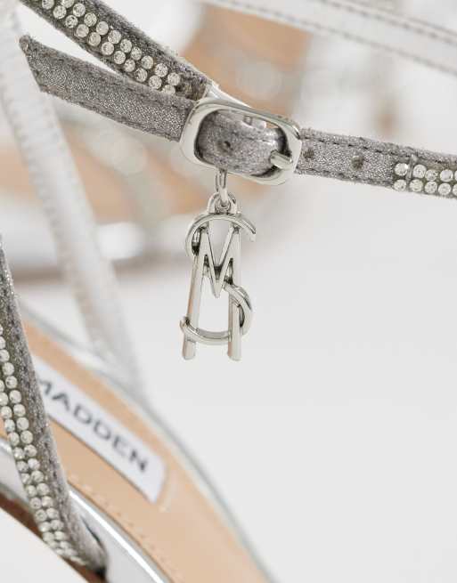 Steve Madden - Jypsey - Sandalen met hak en versiering in zilver, 3 van 4