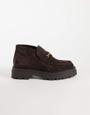 Steve Madden Karima Chunky Suede High Top Loafer In Animal Print