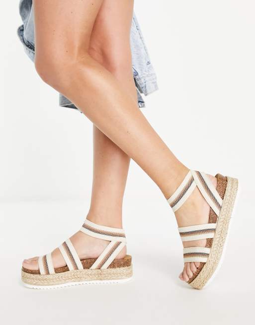 Steve Madden - Kimmie - Sandales compensées - Beige