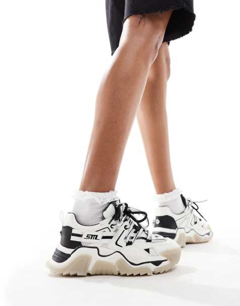 Steve Madden Kingdom-E chunky trainers in grey - view 1