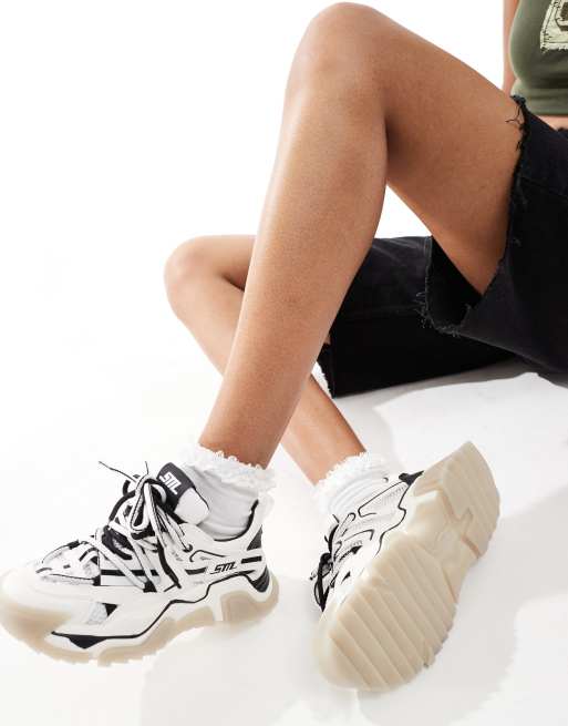 Steve Madden Kingdom E chunky trainers in grey